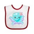 thumbnail image 1 of Inktastic Cute Octopus Blue with Star Boys or Girls Baby Bib, 1 of 4