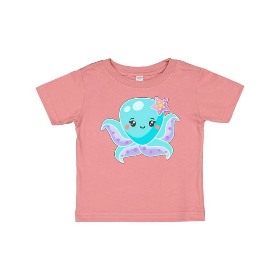 Inktastic Cute Octopus Blue with Star Boys or Girls Baby T-Shirt