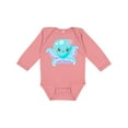 thumbnail image 1 of Inktastic Cute Octopus Blue with Star Boys or Girls Long Sleeve Baby Bodysuit, 1 of 5