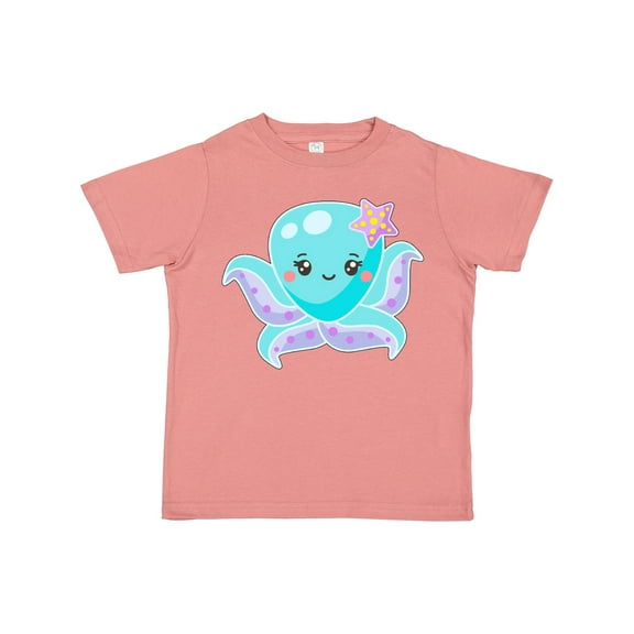 Inktastic Cute Octopus Blue with Star Boys or Girls Toddler T-Shirt