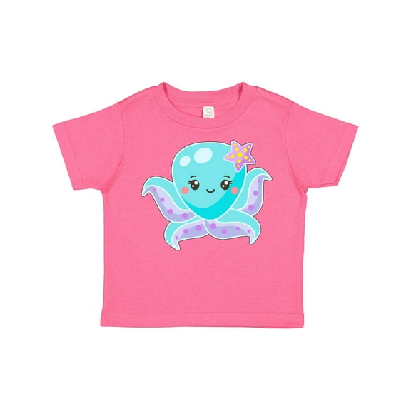 Inktastic Cute Octopus Blue with Star Boys or Girls Toddler T-Shirt