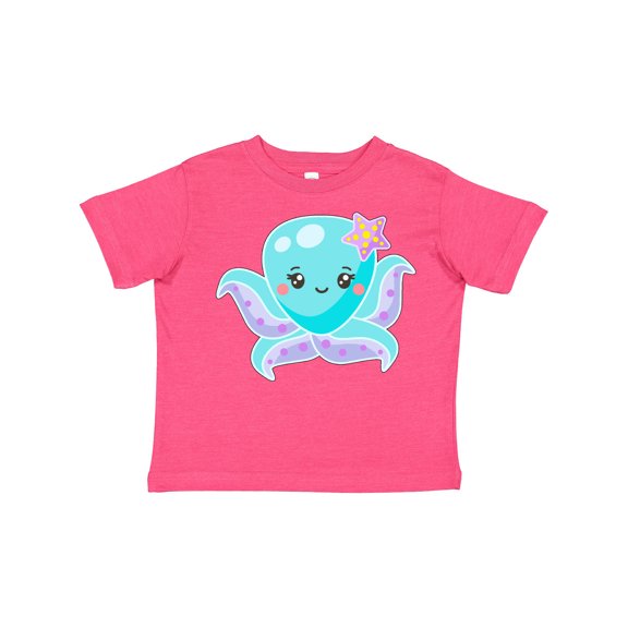 Inktastic Cute Octopus Blue with Star Boys or Girls Toddler T-Shirt