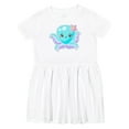 thumbnail image 1 of Inktastic Cute Octopus Blue with Star Girls Toddler Dress, 1 of 5