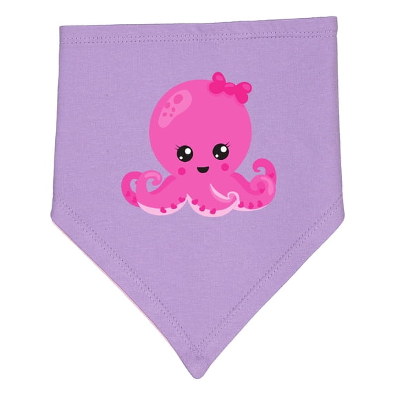 Inktastic Cute Octopus, Little Octopus, Baby Octopus, Hearts Baby Bandana Bib