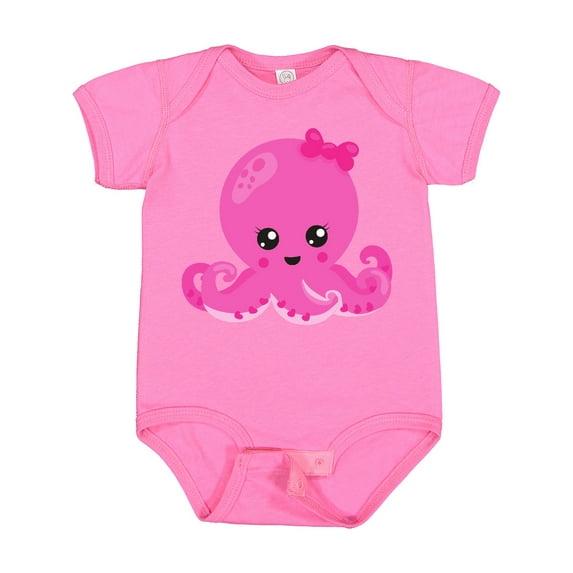 Inktastic Cute Octopus, Little Octopus, Baby Octopus, Hearts Girls Baby Bodysuit