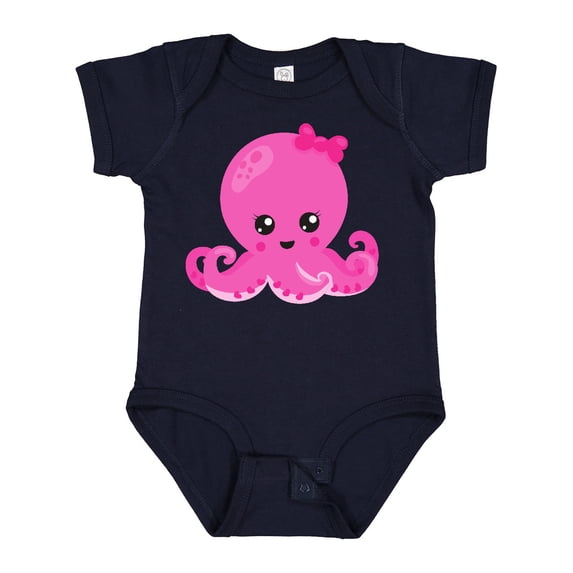 Inktastic Cute Octopus, Little Octopus, Baby Octopus, Hearts Girls Baby Bodysuit
