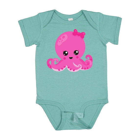 Inktastic Cute Octopus, Little Octopus, Baby Octopus, Hearts Girls Baby Bodysuit