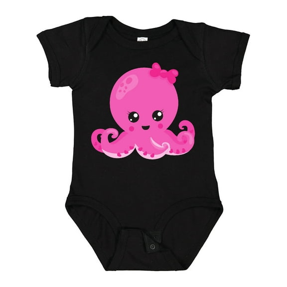 Inktastic Cute Octopus, Little Octopus, Baby Octopus, Hearts Girls Baby Bodysuit