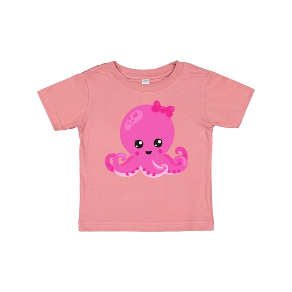 Inktastic Cute Octopus, Little Octopus, Baby Octopus, Hearts Girls Baby T-Shirt