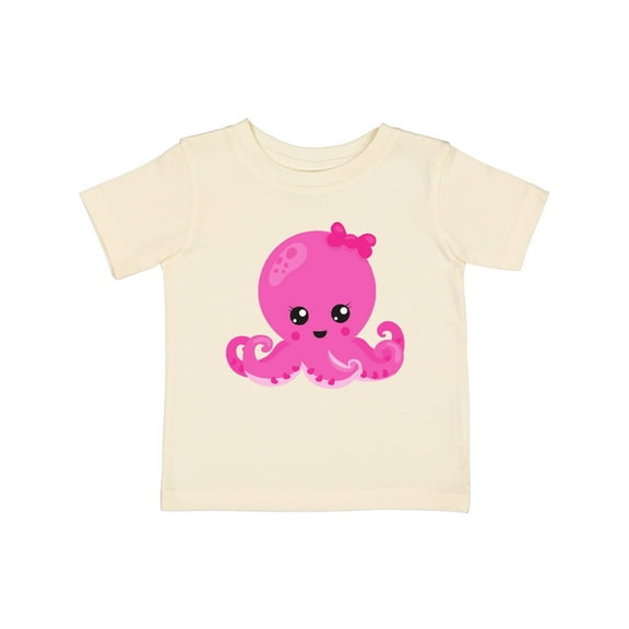 Inktastic Cute Octopus, Little Octopus, Baby Octopus, Hearts Girls Baby T-Shirt