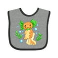 thumbnail image 1 of Inktastic Cute Orange and Green Axolotl Boys or Girls Baby Bib, 1 of 4