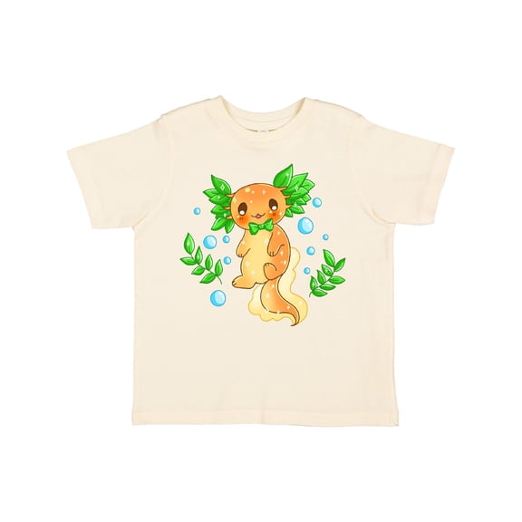 Inktastic Cute Orange and Green Axolotl Boys or Girls Toddler T-Shirt