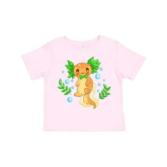 Inktastic Cute Orange and Green Axolotl Boys or Girls Toddler T-Shirt