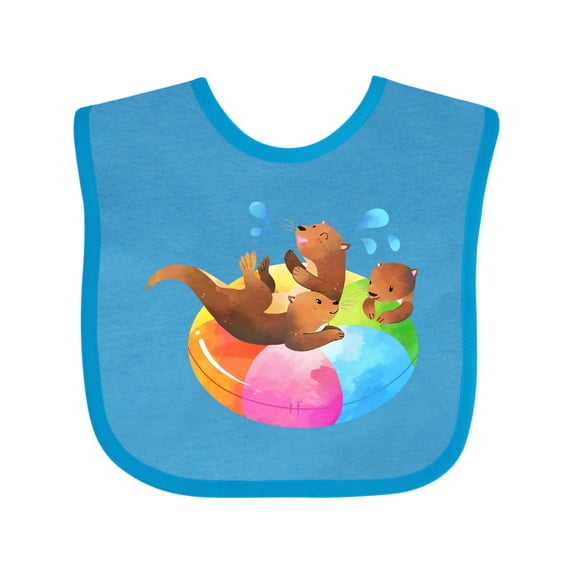 Inktastic Cute Otter Float Boys or Girls Baby Bib