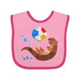 thumbnail image 1 of Inktastic Cute Otter and Beachball Boys or Girls Baby Bib, 1 of 4