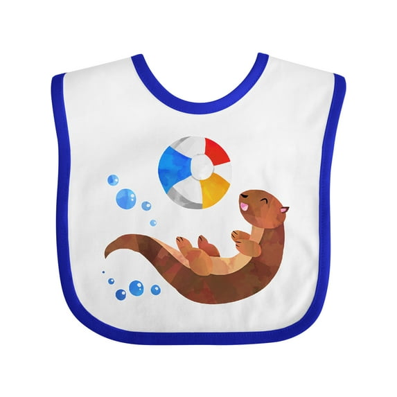 Inktastic Cute Otter and Beachball Boys or Girls Baby Bib