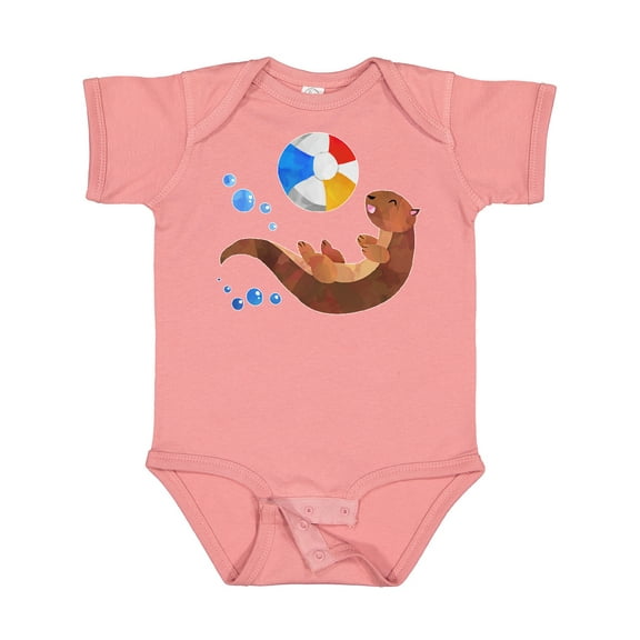 Inktastic Cute Otter and Beachball Boys or Girls Baby Bodysuit