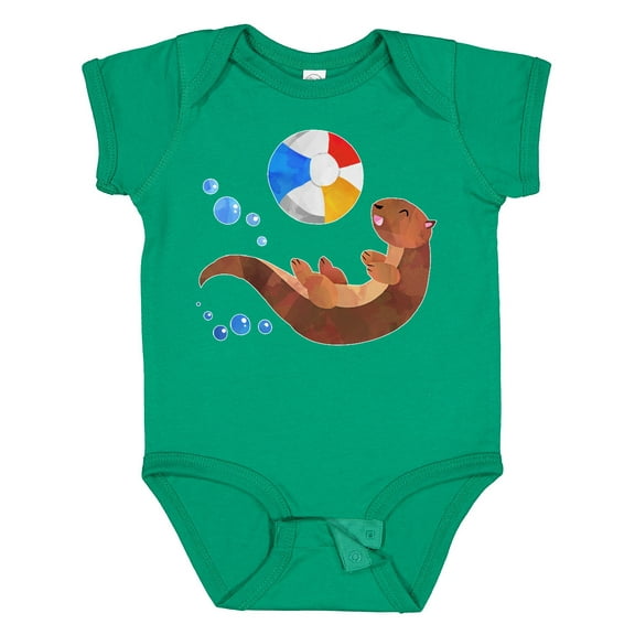 Inktastic Cute Otter and Beachball Boys or Girls Baby Bodysuit