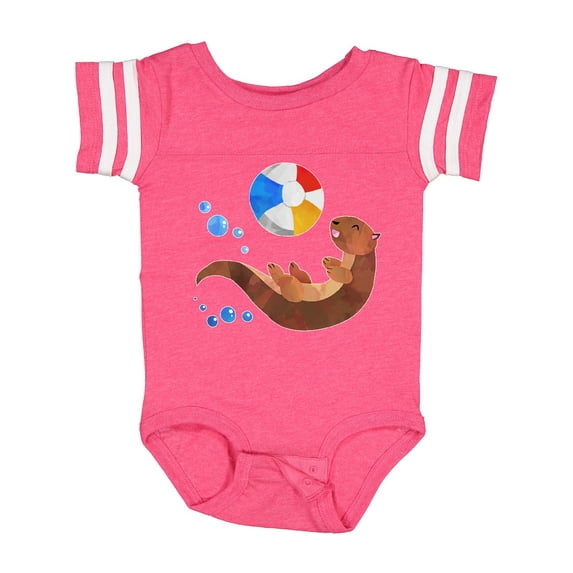 Inktastic Cute Otter and Beachball Boys or Girls Baby Bodysuit