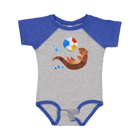 Inktastic Cute Otter and Beachball Boys or Girls Baby Bodysuit