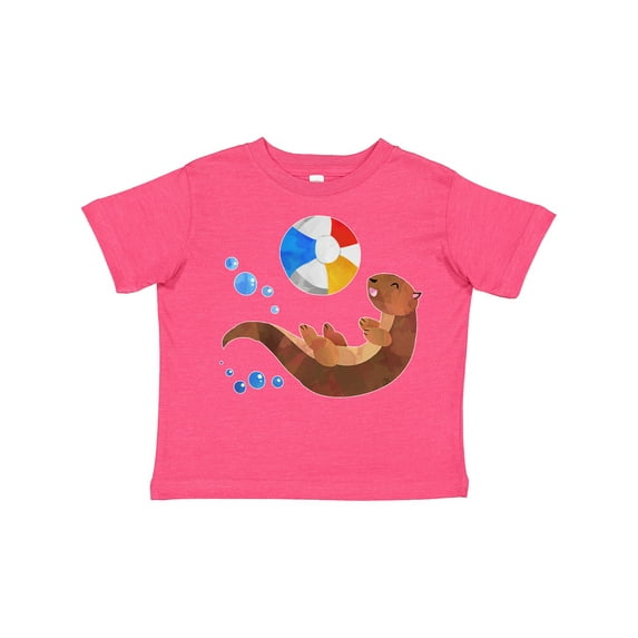 Inktastic Cute Otter and Beachball Boys or Girls Toddler T-Shirt