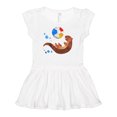 thumbnail image 1 of Inktastic Cute Otter and Beachball Girls Baby Dress, 1 of 5