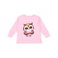 thumbnail image 1 of Inktastic Cute Owl Holding a Heart Boys or Girls Long Sleeve Toddler T-Shirt, 1 of 5