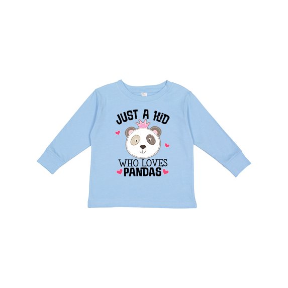 Inktastic Cute Panda Gift for Girls Girls Long Sleeve Toddler T-Shirt
