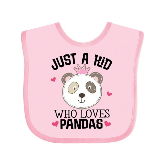 Inktastic Cute Panda for Girls Girls Baby Bib