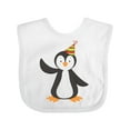 thumbnail image 1 of Inktastic Cute Penguin, Baby Penguin, Penguin with Party Hat Boys or Girls Baby Bib, 1 of 4