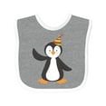thumbnail image 1 of Inktastic Cute Penguin, Baby Penguin, Penguin with Party Hat Boys or Girls Baby Bib, 1 of 4