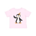 thumbnail image 1 of Inktastic Cute Penguin, Baby Penguin, Penguin with Party Hat Boys or Girls Toddler T-Shirt, 1 of 5