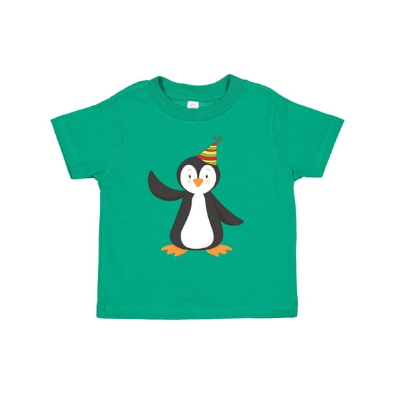 Inktastic Cute Penguin, Baby Penguin, Penguin with Party Hat Boys or Girls Toddler T-Shirt
