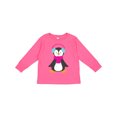 thumbnail image 1 of Inktastic Cute Penguin, Baby Penguin, Penguin with Scarf Boys or Girls Long Sleeve Toddler T-Shirt, 1 of 5