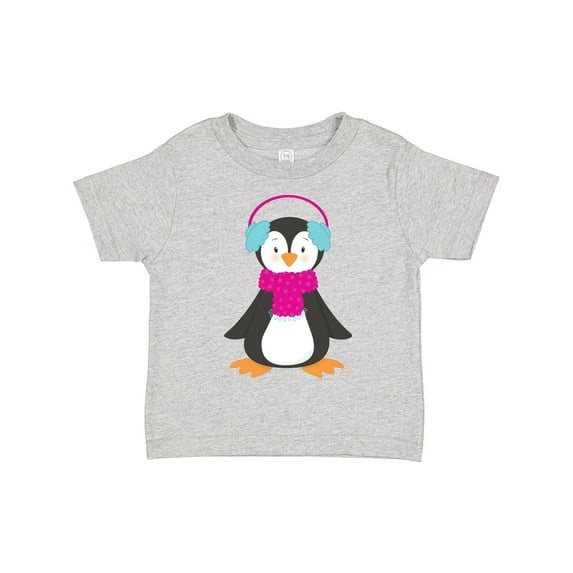 Inktastic Cute Penguin, Baby Penguin, Penguin with Scarf Boys or Girls Toddler T-Shirt