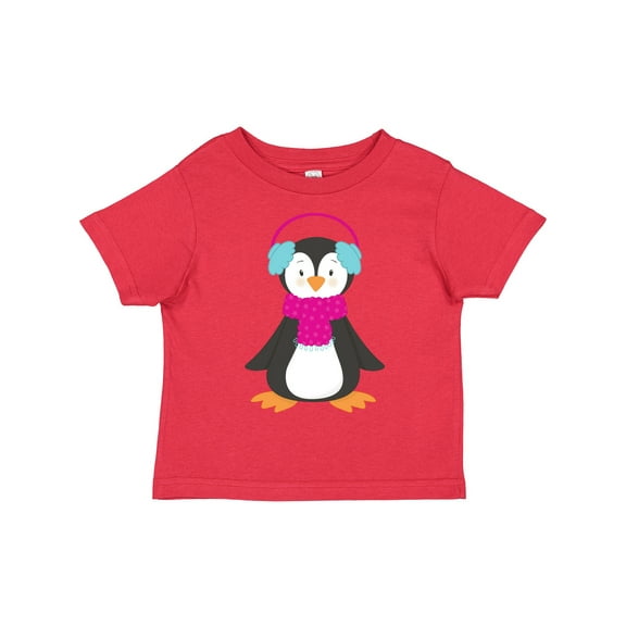 Inktastic Cute Penguin, Baby Penguin, Penguin with Scarf Boys or Girls Toddler T-Shirt