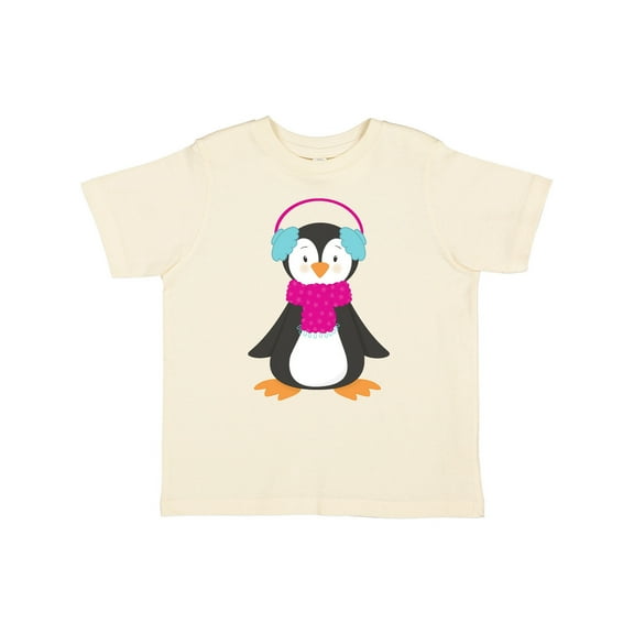 Inktastic Cute Penguin, Baby Penguin, Penguin with Scarf Boys or Girls Toddler T-Shirt