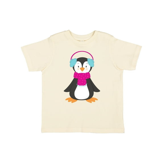 Inktastic Cute Penguin, Baby Penguin, Penguin with Scarf Boys or Girls Toddler T-Shirt