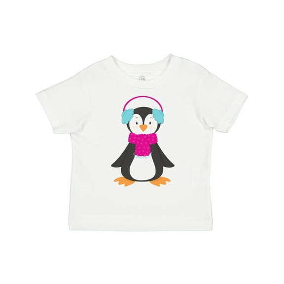 Inktastic Cute Penguin, Baby Penguin, Penguin with Scarf Boys or Girls Toddler T-Shirt
