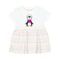 thumbnail image 1 of Inktastic Cute Penguin, Baby Penguin, Penguin with Scarf Girls Baby Dress, 1 of 5