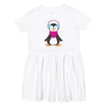 thumbnail image 1 of Inktastic Cute Penguin, Baby Penguin, Penguin with Scarf Girls Toddler Dress, 1 of 5