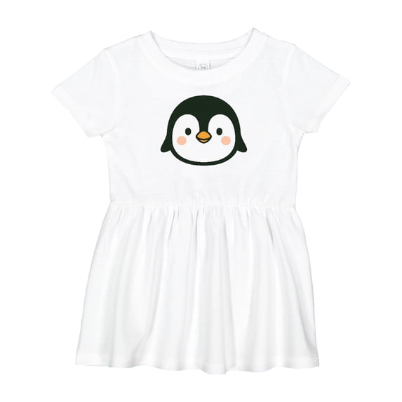 Inktastic Cute Penguin Face Girls Baby Dress