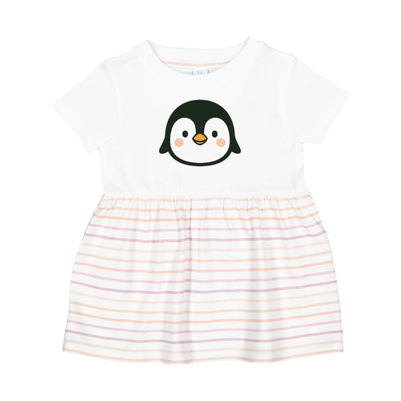 Inktastic Cute Penguin Face Girls Baby Dress