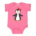 thumbnail image 1 of Inktastic Cute Penguin, Girl Penguin With Red Ribbon Boys or Girls Baby Bodysuit, 1 of 5