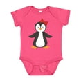 thumbnail image 1 of Inktastic Cute Penguin, Girl Penguin With Red Ribbon Boys or Girls Baby Bodysuit, 1 of 5