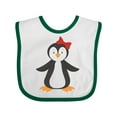 thumbnail image 1 of Inktastic Cute Penguin, Little Penguin, Penguin with Bow Boys or Girls Baby Bib, 1 of 4