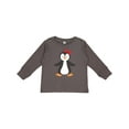 thumbnail image 1 of Inktastic Cute Penguin, Little Penguin, Penguin with Bow Boys or Girls Long Sleeve Toddler T-Shirt, 1 of 5