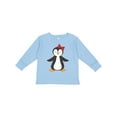 thumbnail image 1 of Inktastic Cute Penguin, Little Penguin, Penguin with Bow Boys or Girls Long Sleeve Toddler T-Shirt, 1 of 5