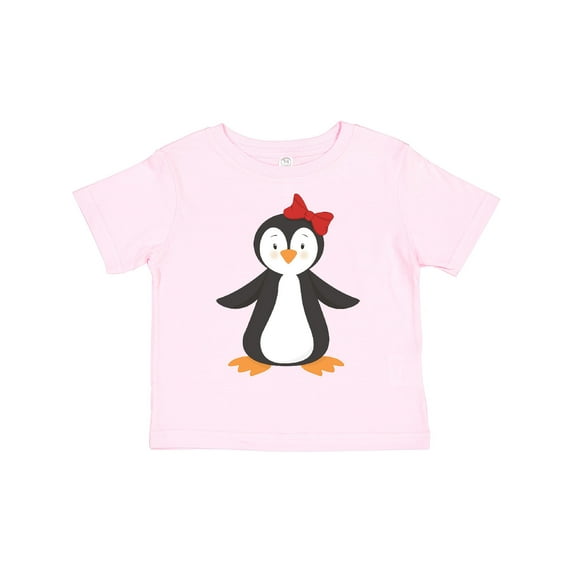 Inktastic Cute Penguin, Little Penguin, Penguin with Bow Boys or Girls Toddler T-Shirt
