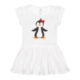 thumbnail image 1 of Inktastic Cute Penguin, Little Penguin, Penguin with Bow Girls Baby Dress, 1 of 5